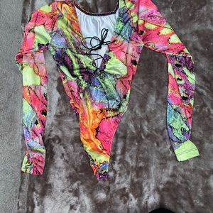 Multicolor bartending bodysuit